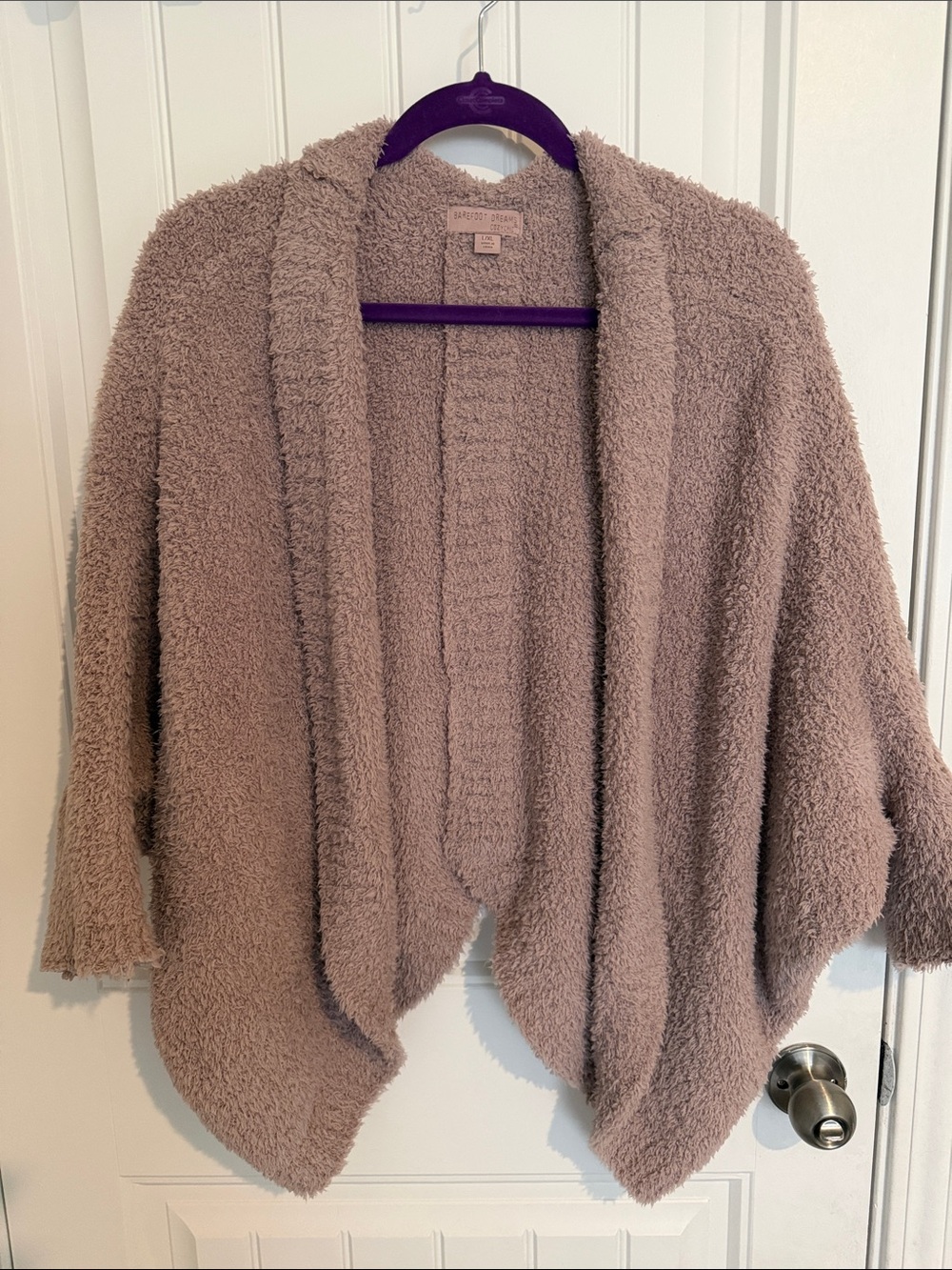 Barefoot Dreams Cozy Open-Front Cardigan - Mauve Taupe